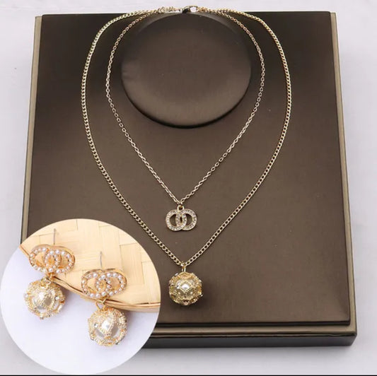 Designer Earrings Necklace Jewelry Set