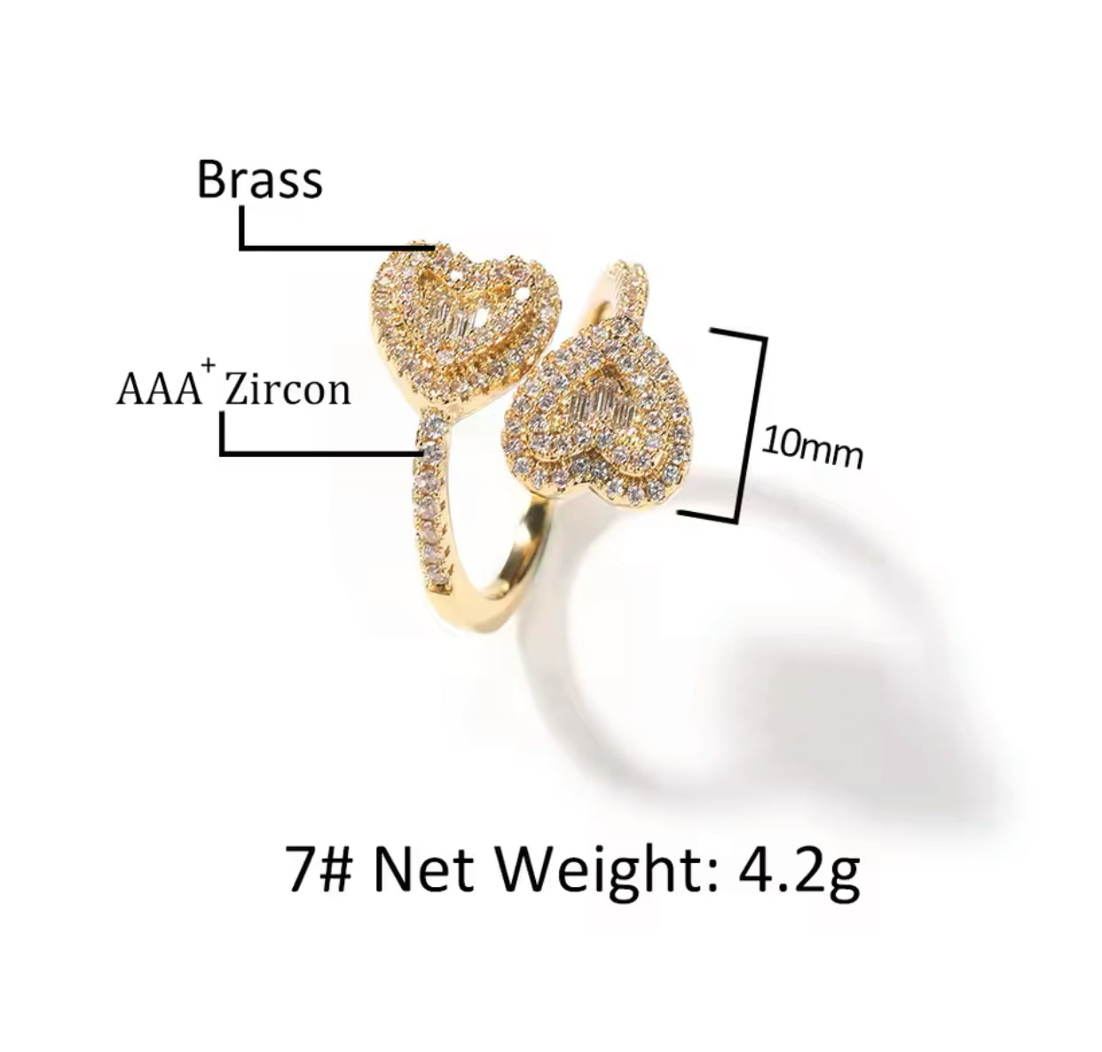 Iced Out Bling Thin circle Ring