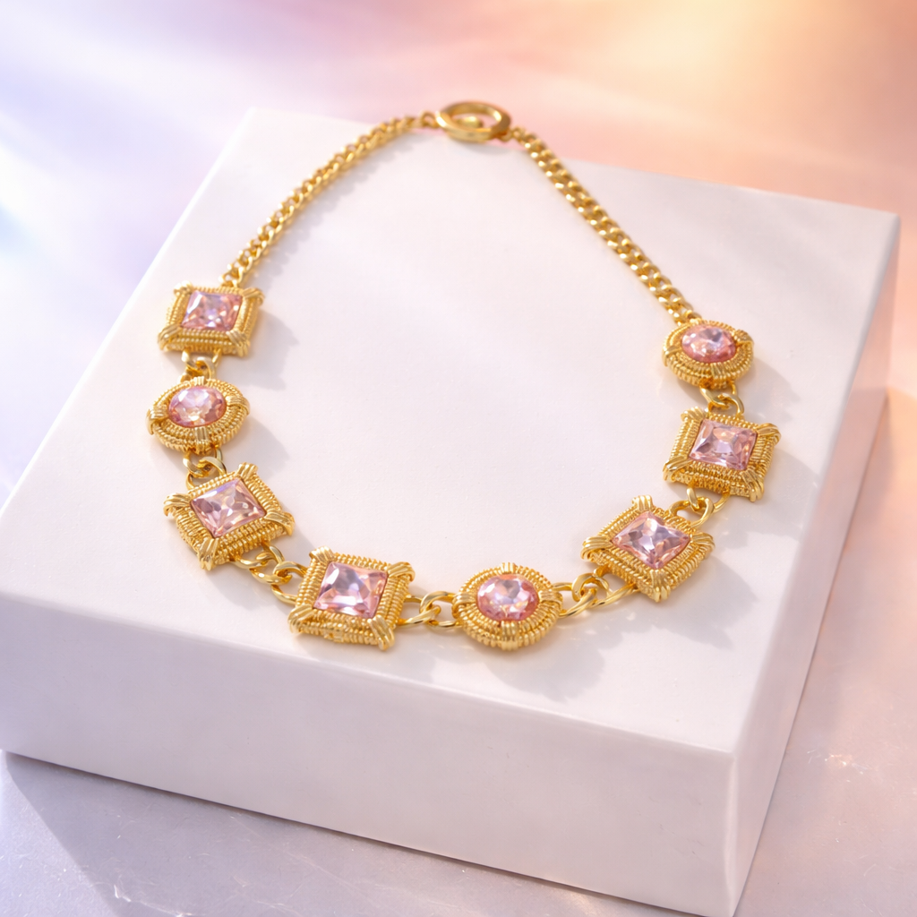Luxury Designed Pink Diamonds choker